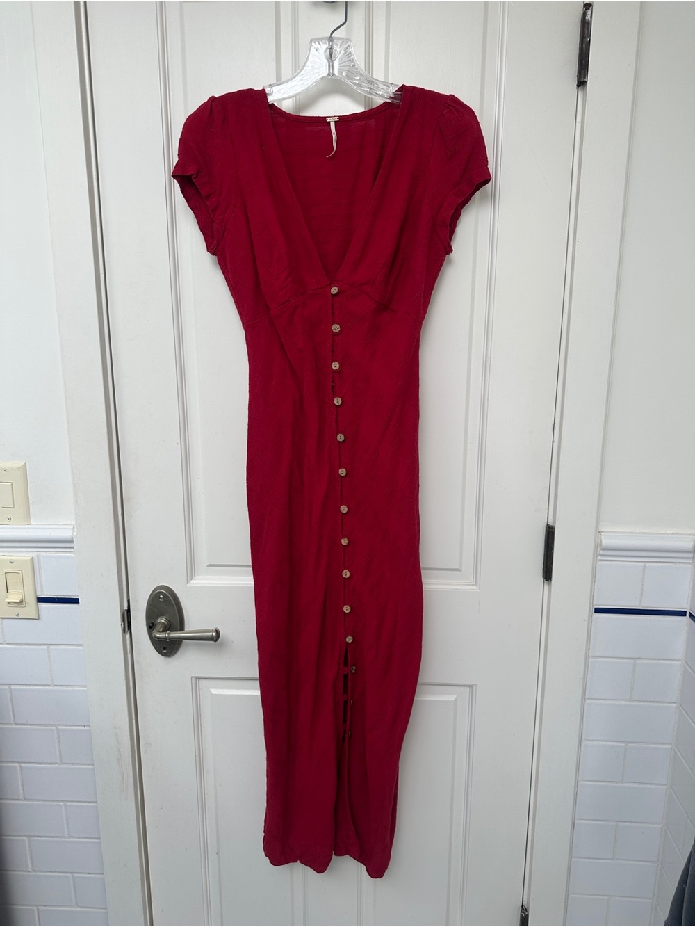 Free People Scarlet Button-Front Maxi Dress